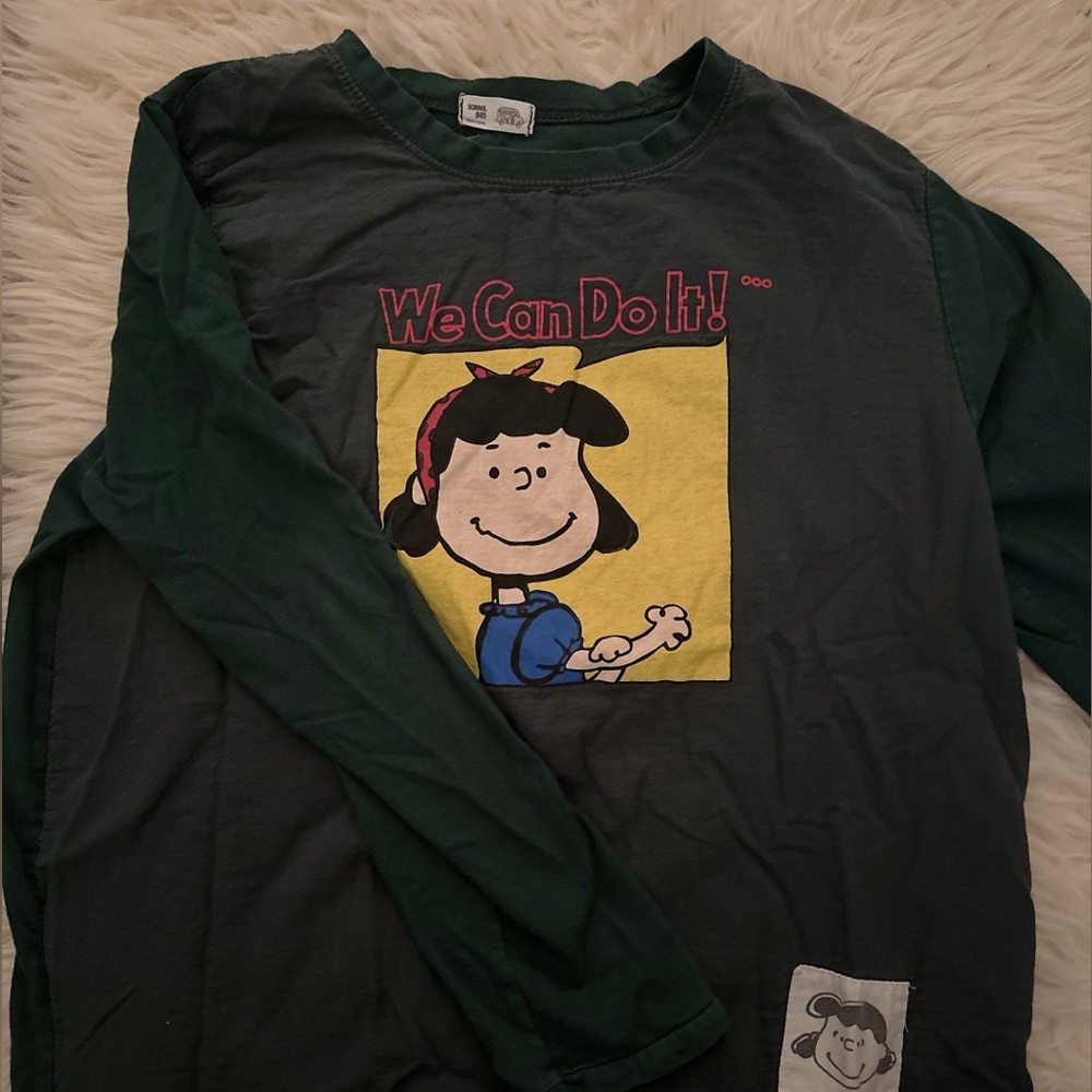 Charli brown ‘You can do it!” Dark Green Long sleeve